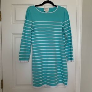 Sail to Sable size medium turquoise stripe dress